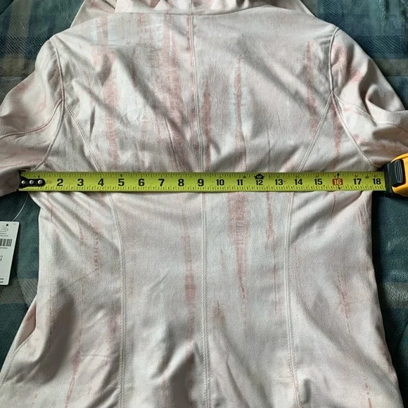 BLANKNYC Faux Suede pink waterfall jacket NWT from Anthropologie Size Medium - Picture 11 of 12